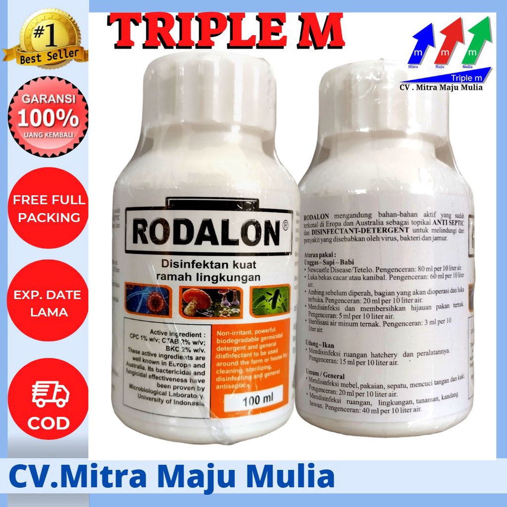 RODALON 100ml TRiple M - Disenfektan Pembasmi Virus Kuman Kuman Bakteri