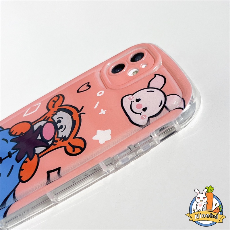 OPPO A17 A17K A57 A77 A77s A16 A16K A15 A15s A3s A5s A78 A76 A96 A74 A54 A93 A94 A95 A92 A55 A52 A53 A33 A31 A5 A9 2020 A7 F11 Reno 8T 5 5K 6Z 5Z Pooh Bear Couples Airbag Menebal Telepon Sabun Anti Jatuh Sarung