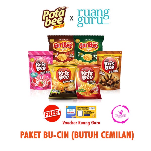 Paket Bu-Cin! (Butuh Cemilan) Free Voucher Ruangguru