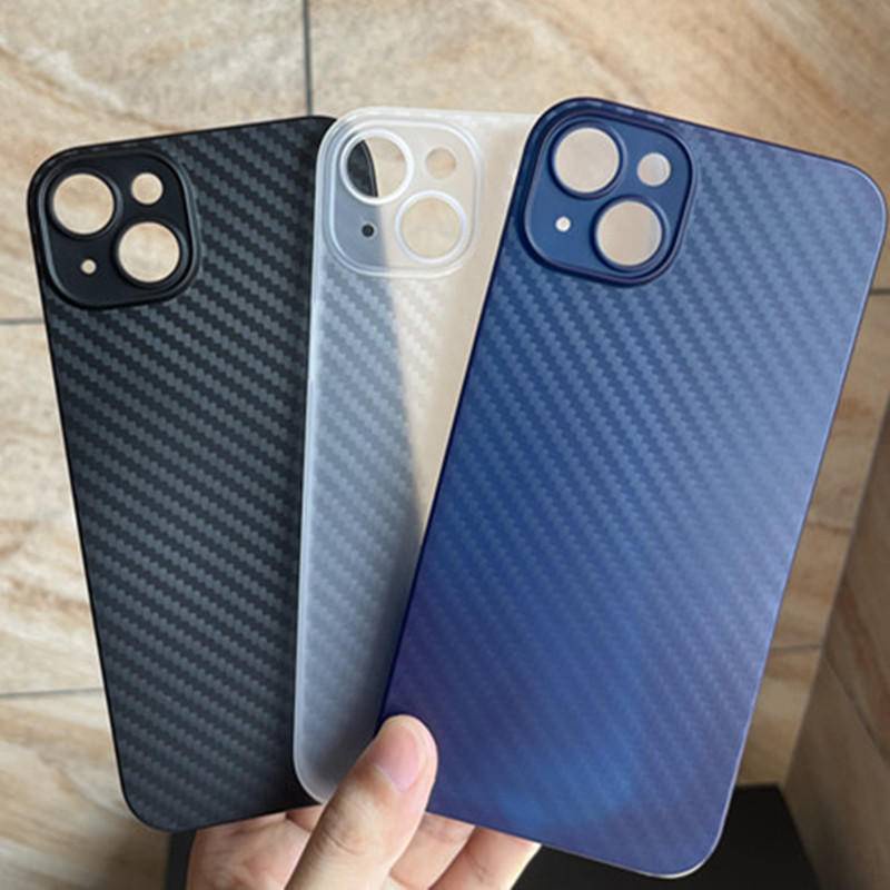 Lensa Bertekstur Serat Karbon Full Bungkus Casing Ponsel Untuk Iphone14 13 12 11 Pro MAX Plus Mini Tembus Cover Untuk iPhone X XS MAX XR 7 8 Plus SE 2022 2020