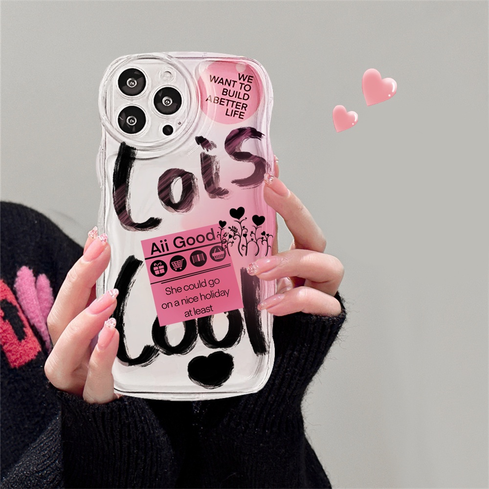 Casing Pink Rose VIVO V25E Y16 Y22 Y35 Y21T Y21S Y33S Y12 Y15 Y17 Y11 Y12S Y12A Y15S Y15A Y20S Y91C Y19 Y30 Y50 Doodle Label Wave Edge TPU Phone Cover