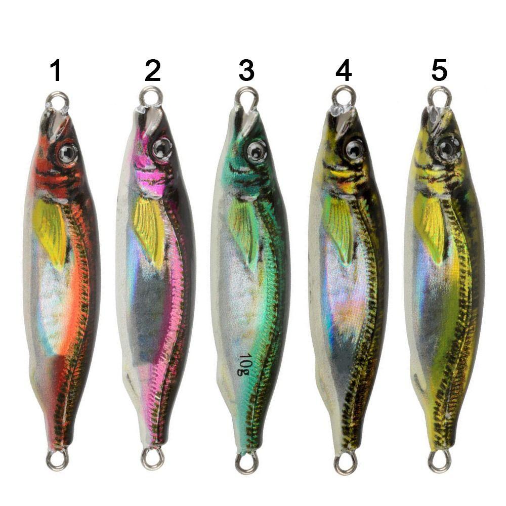 TOP 10g /20g Simulasi Logam Memancing Umpan Laut Memancing Double Bass Hook 10g /20g Memimpin Casting