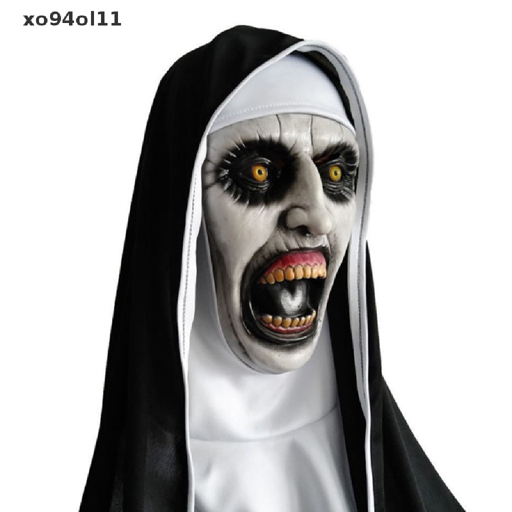 Xo Topeng Lateks The Horror Mengerikan Nun Dg Kerudung Valak Cosplay Untuk Kostum Halloween OL