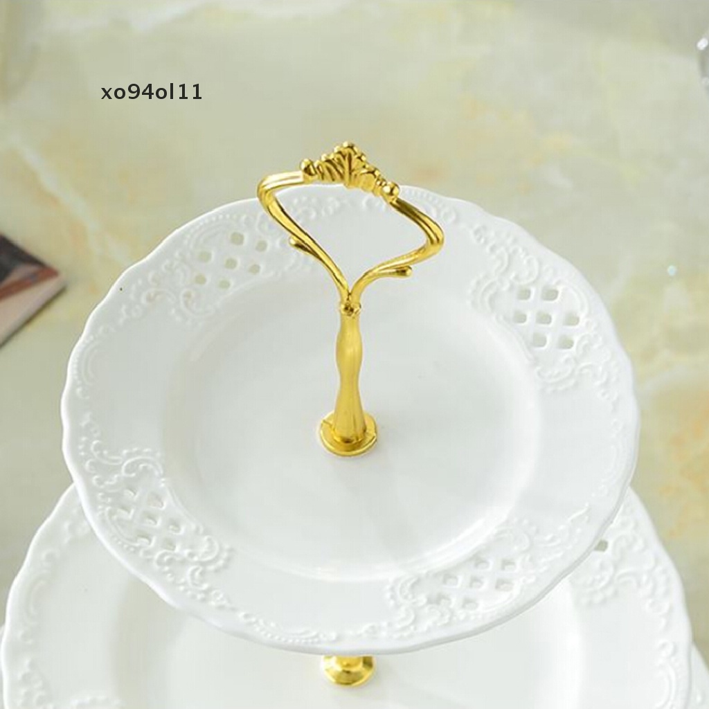 Xo 1set Piring Kue 3atau 2tingkat Stand Handle Fitg Hardware Rod Plate Stand OL