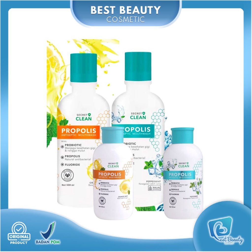 ★ BB ★ Secret Clean Propolis Antiseptic Mouthwash 150ml - 500ml
