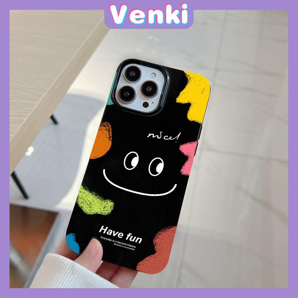 Case for iPhone 11 Soft TPU Glossy Black Candy Case Color Pigment Big Smiley Camera Protection Shockproof For iPhone 14 13 12 11 Pro Max 7 8 Plus X XR