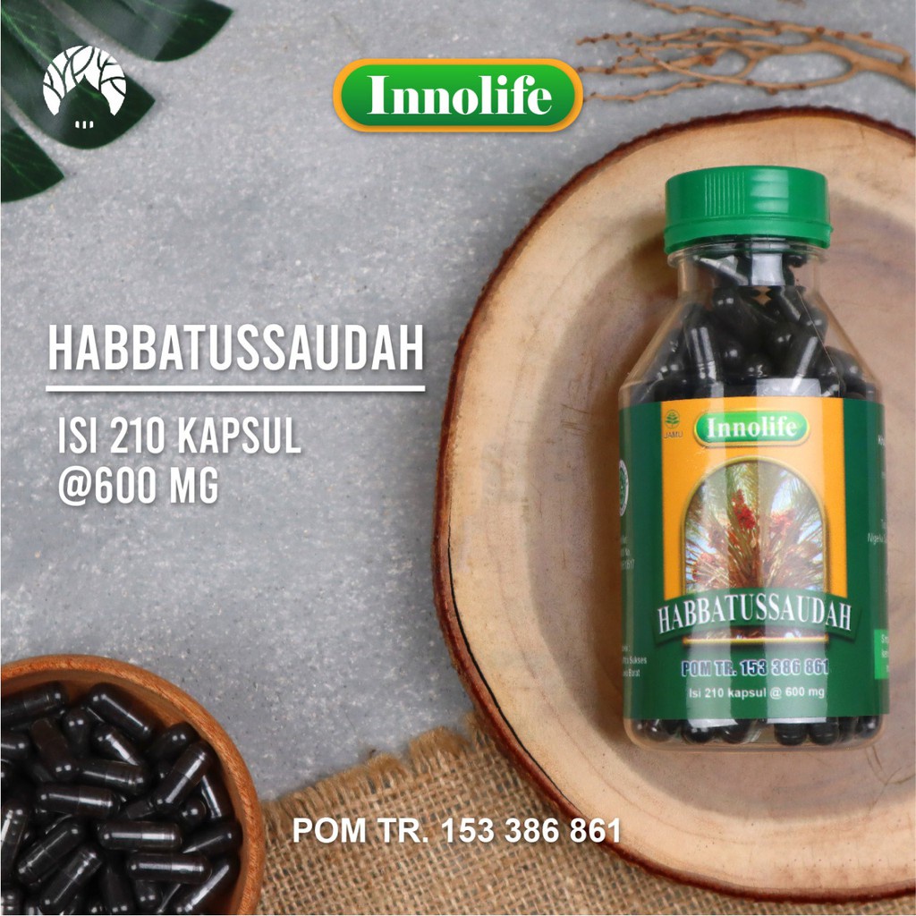 INNOLIFE - Habbatussauda Serbuk Jinten Hitam Habatussauda Isi 210 Kapsul