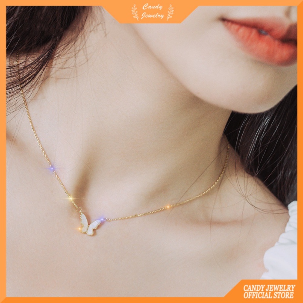 Kalung Choker Liontin Butterfly Gaya Korea Untuk Wanita