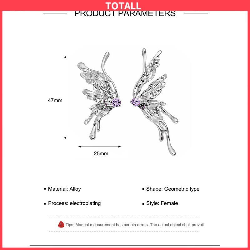 COD Anting Kupu-kupu Desain Zirkon Butterfly Anting Vintage Korea Gaya Untuk Wanita-Totall