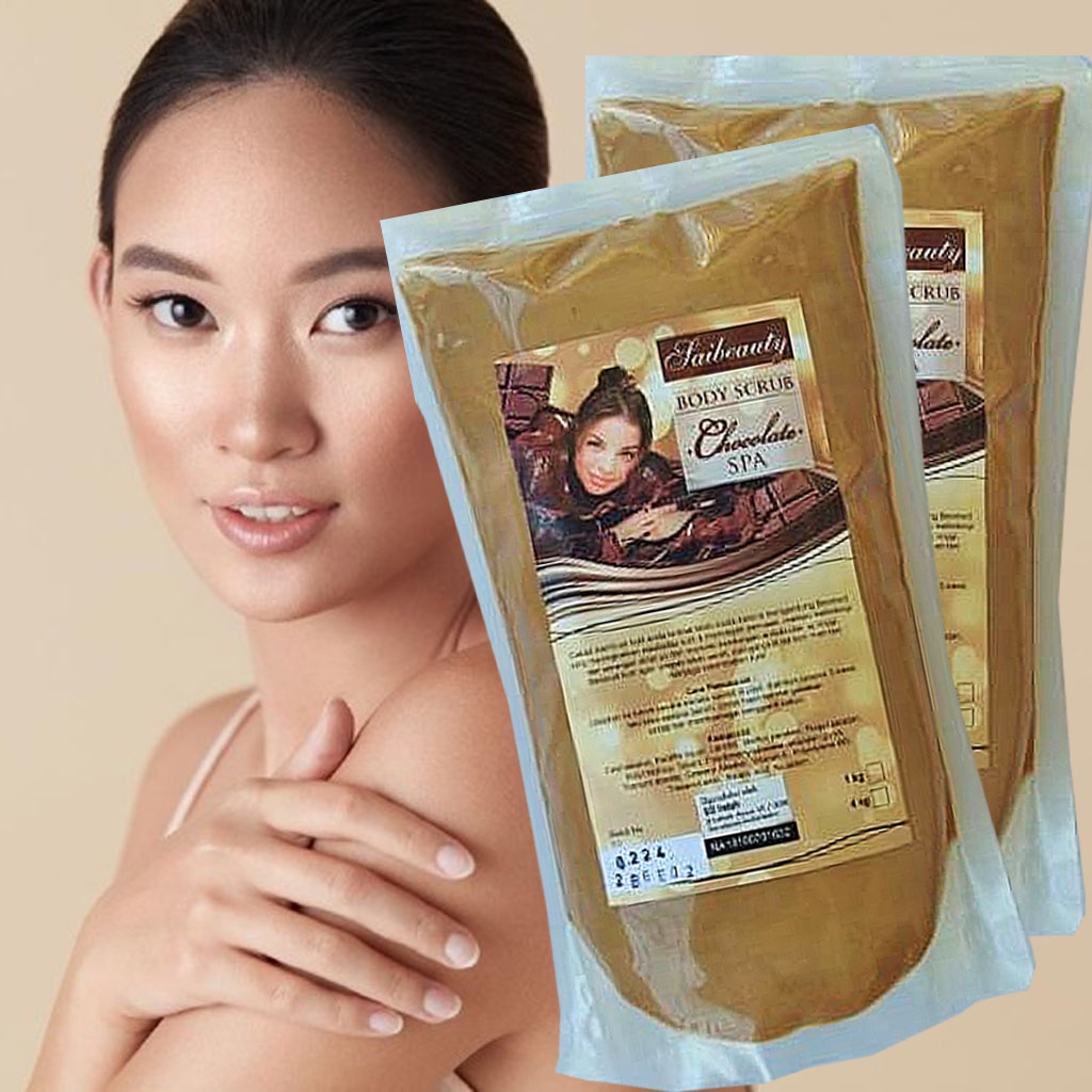Fast Respon SAI Body Scrub Aroma segar Coklat Strawberry Refill 1kg