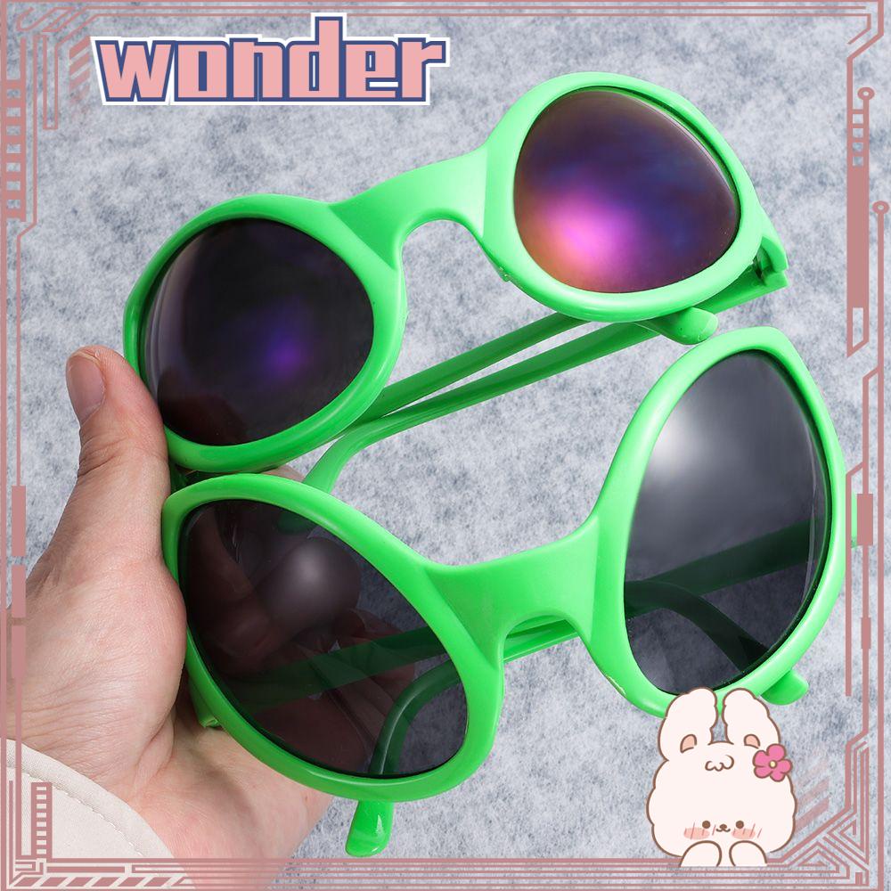 Wonder Green Alien Kacamata Lucu Pesta Nikmat Halloween Alien Sunglasses