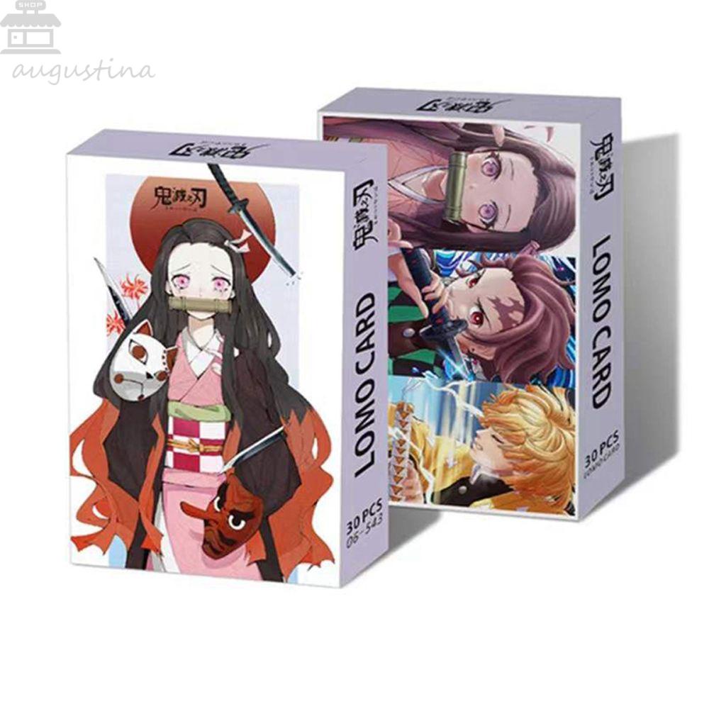 Agustina Postcard Portable Water-proof Kamado Tanjirou Anime Karakter Koleksi Kado Foto Card