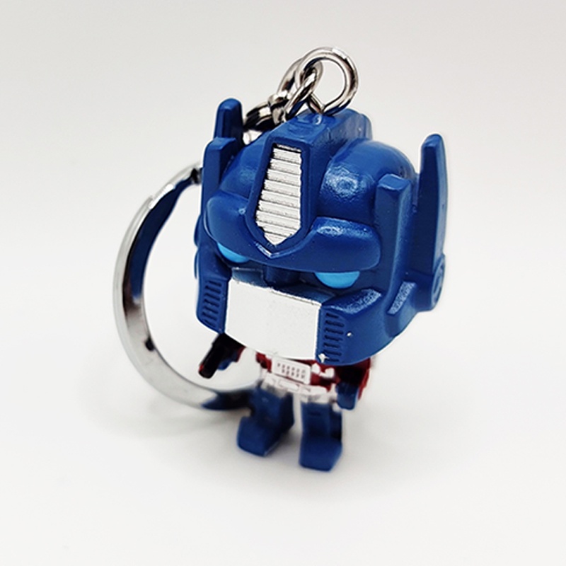 Original Funko POP Optimus Prime Figure Gantungan Kunci PVC Transformers Action Figure Model Liontin Dekorasi Hadiah