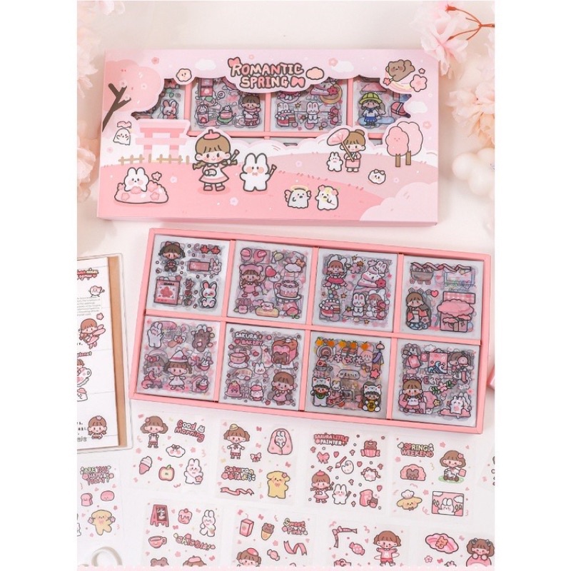 Stiker Gift Box Korea aesthetic 200lembar Premium Quality