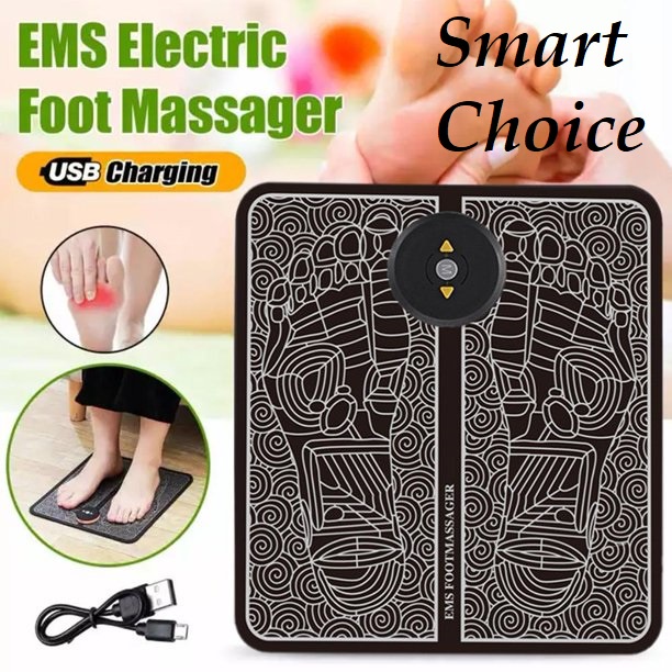 SMART CHOICE Alat Pemijat Kaki EMS Akupunktur Foot Massager Pad Alat Terapi Pijat Kaki Tikar Listrik