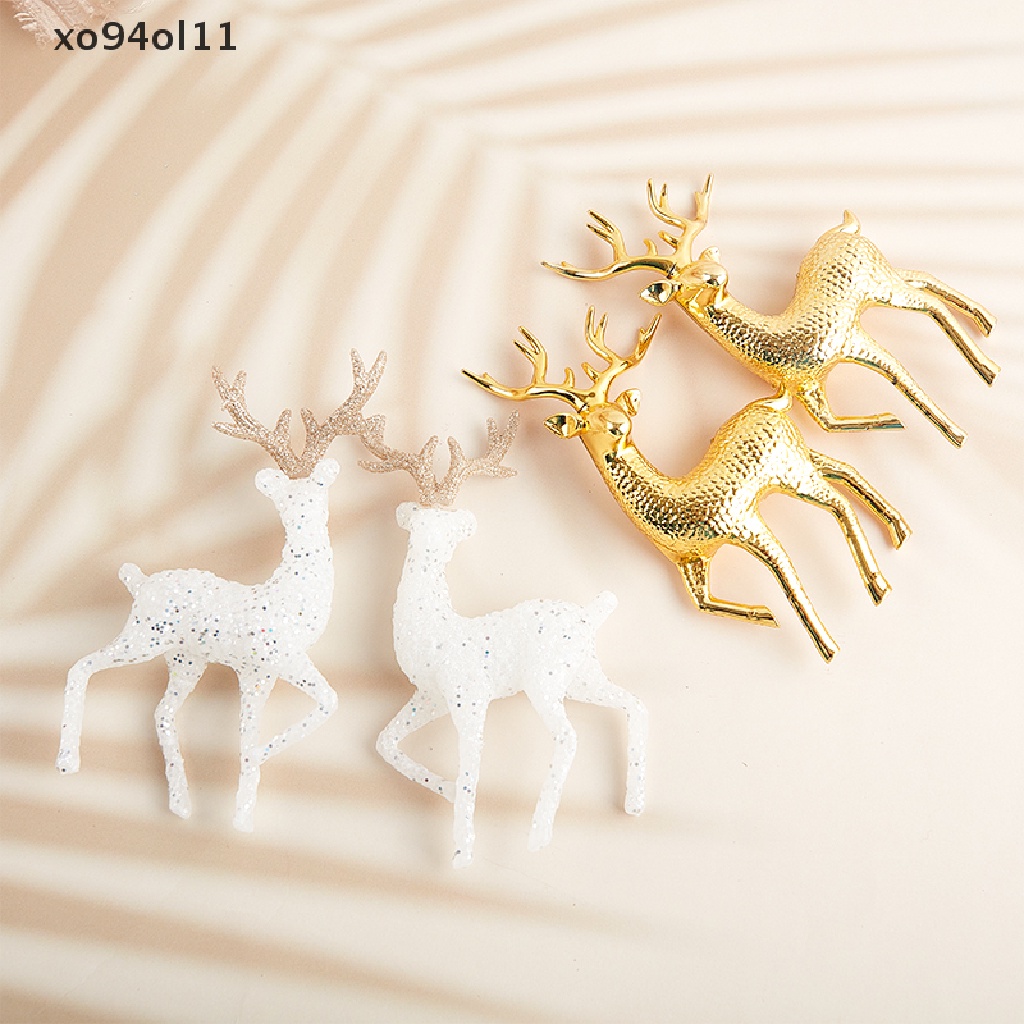 Xo Natal Kristal Rusa Putih Flash Cake Dessert Decor Forest Elk Kids Merry OL