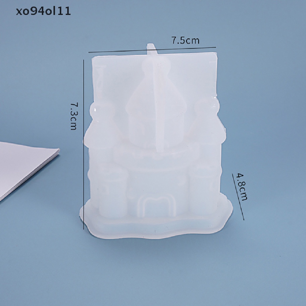 Xo Castle Cetakan Silikon Villa Rumah Natal UV Epoxy Resin Mold Untuk Kerajinan Tangan DIY OL