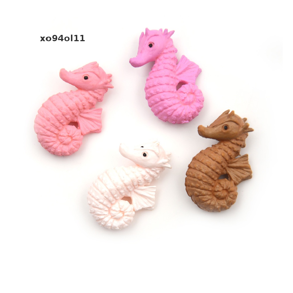 Xo 4 Pcs Baru Miniatur Rumah Boneka Peri Taman Lanskap Indah Kuda Laut Dekorasi OL