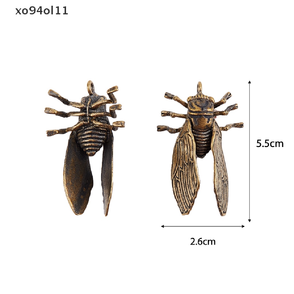 Xo Patung Dekorasi Rumah Jangkrik Kuningan Ornamen Aksesoris Meja Teh Pet Craft OL