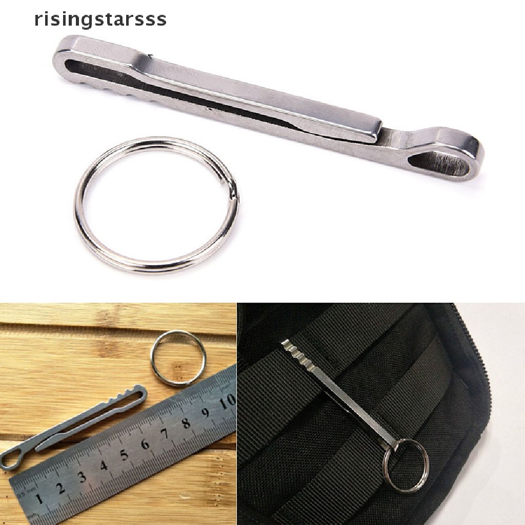 Rsid Span-new Kunci Klip Suspensi Saku Stainless steel Tools Keychain Load Holder Jelly