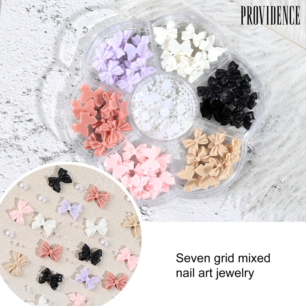 Providence 1kotak Kuku Camellia Dekorasi High Gloss Flat Bottom Bersinar DIY Campuran Busur Manicure Berwarna Berlian Imitasi Nail Art Decor Nail Salon Supply