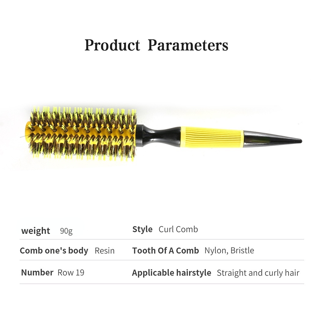 Sikat Rambut Bulu Babi Sisir Jenggot Professional Hair Brushes Ceramic Enamel Rambut Salon Bulu Babi &amp; Nilon Profesional Barber Salon