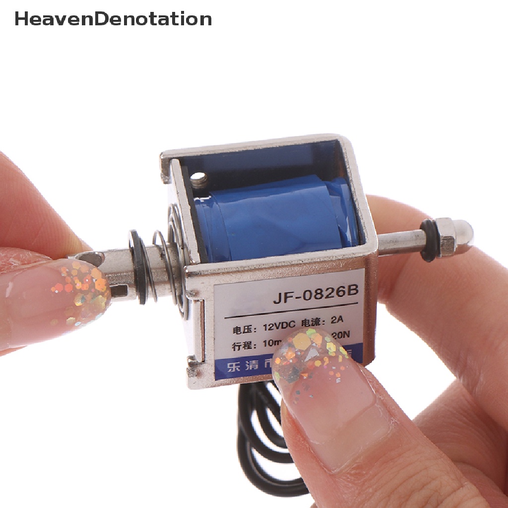 [HeavenDenotation] Jf-0826b 12V/2A 10mm 20N push pull Tipe open frame solenoid electro HDV