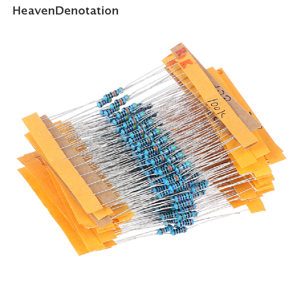 [HeavenDenotation] 300pcs 30nilai Setiap Nilai Resistor Metal Film Paket1/4W Resistor Aneka Kit HDV