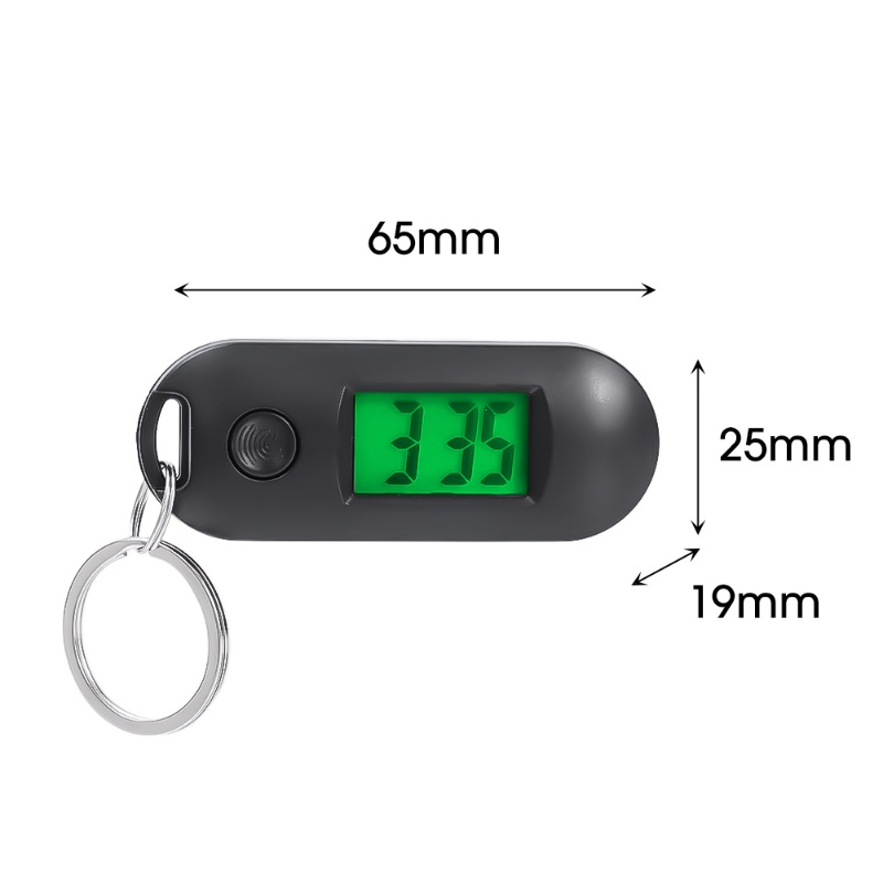 Jam Elektronik Mini Portable Gantungan Kunci Watch/LCD Digital Display Clock Untuk Ujian Kerja Olahraga Silent Luminous ABS Digital Electronic Watches