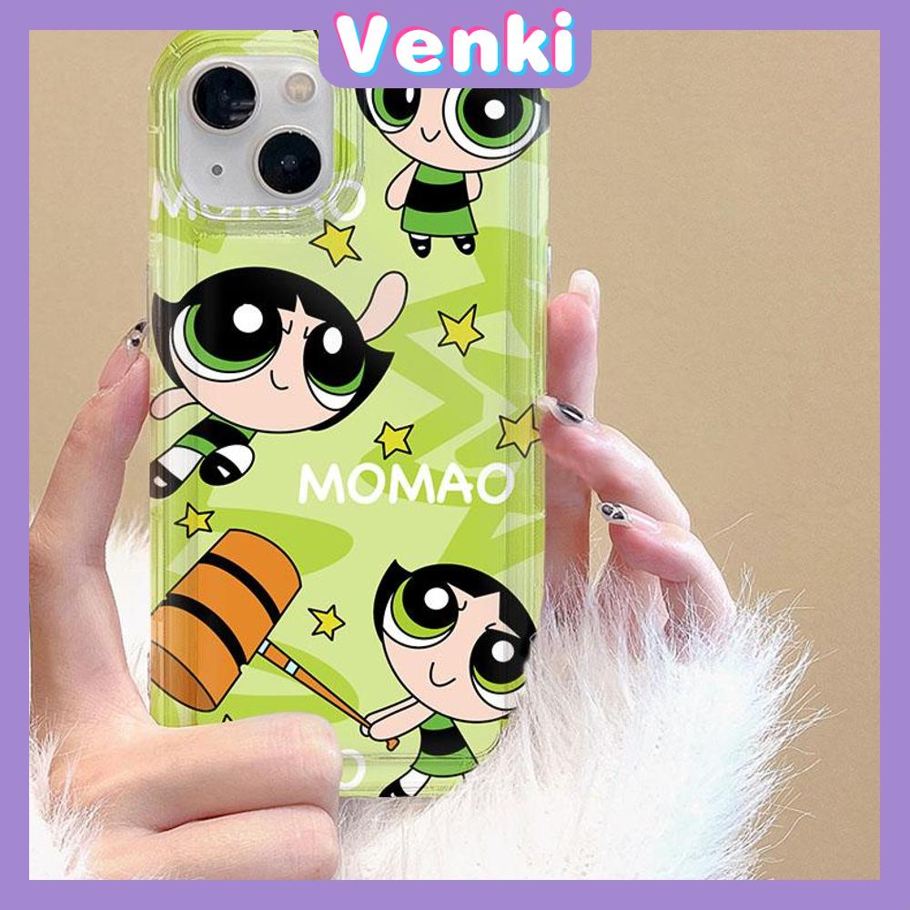 Case For iPhone 14 Pro Max Soft TPU Jelly Airbag Case Cute Cartoon Powerpuff Girls Camera Protection Shockproof For iPhone 14 13 12 11 Plus Pro Max 7 Plus X XR