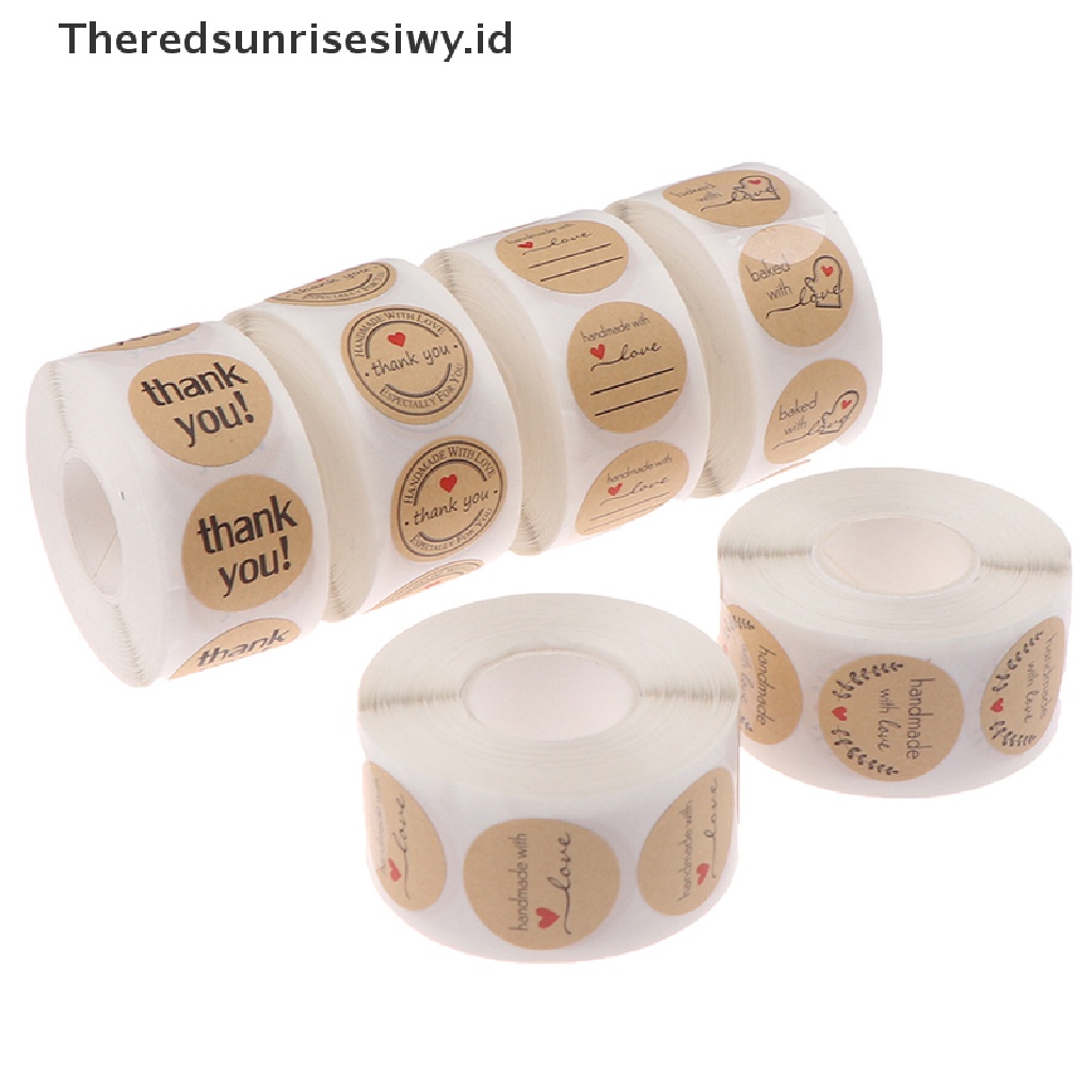 # Kado Mom &amp; PAPA DIY # 500pcs/roll Stiker Thank You Untuk seal label scrapbooking e Dekorasi X~