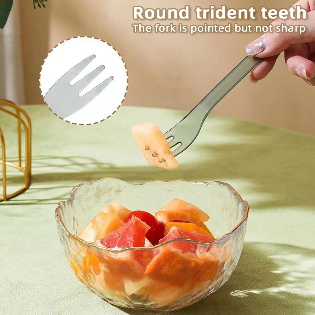 2-in-1 Serbaguna Dapat Digunakan Kembali Kreatif Buah Garpu Klip Portabel Dilepas Kue Dessert Klip Kue Alat Kue Perlengkapan Pesta Aksesoris Dapur