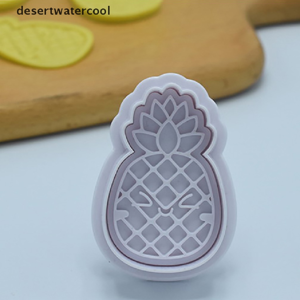 Deid Cetakan Nanas Cookie Plunger Cutter Fondant Emboss Stamp Mold Pemotong Biskuit Martijn