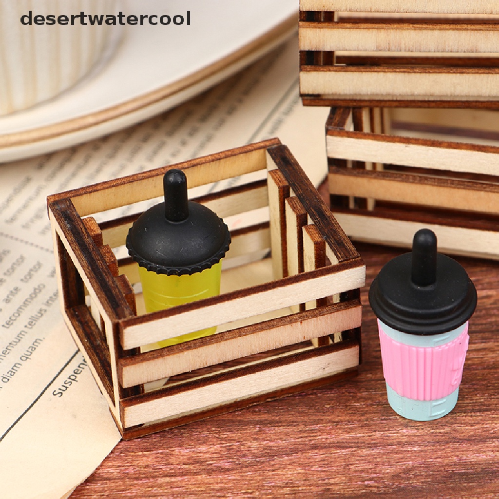 Deid1: 12rumah Boneka Miniatur Bingkai Penyimpanan Keranjang Organizer Box Home Decor Martijn