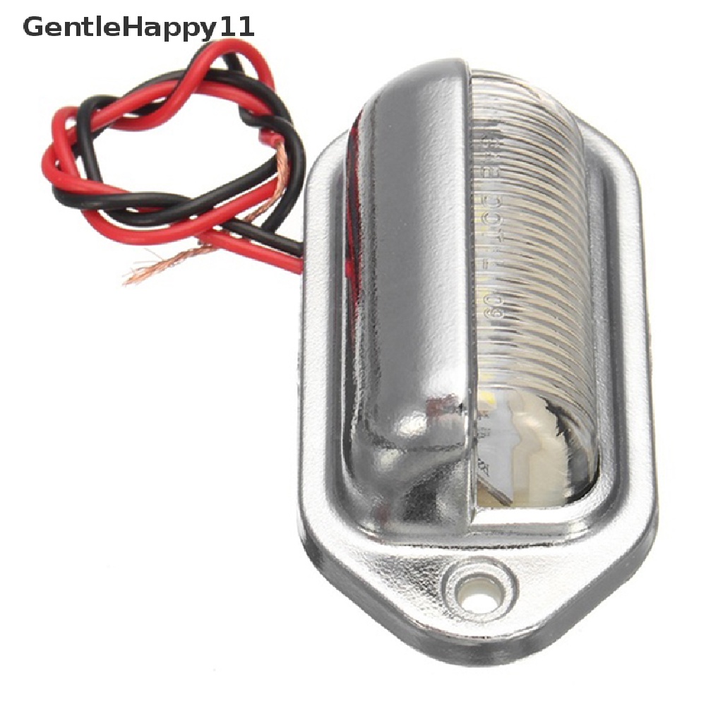 Gentlehappy 1X Chrome 6LED Plat Nomor Lisensi Tag Interior Step Light Untuk Boat RV Trailer id