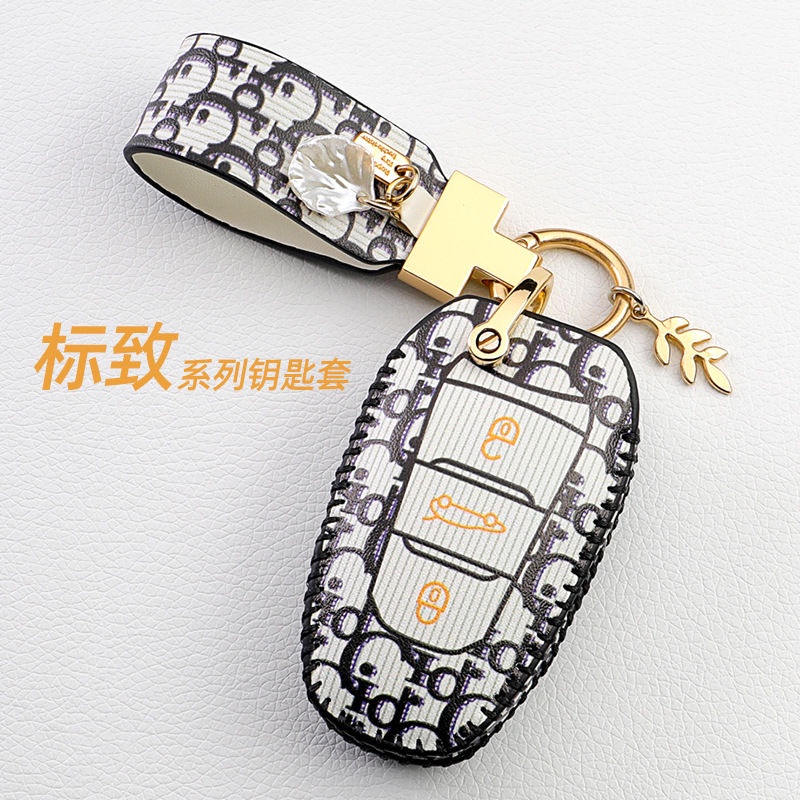 Terlaku Untuk Peugeot/Citroen car keys 4008,3008,508,308 Kulit Asli China-Chic