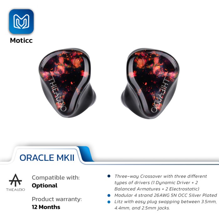 THIEAUDIO Oracle MKII MK2 1DD+2BA+2EST In Ear Earphone Tribid King