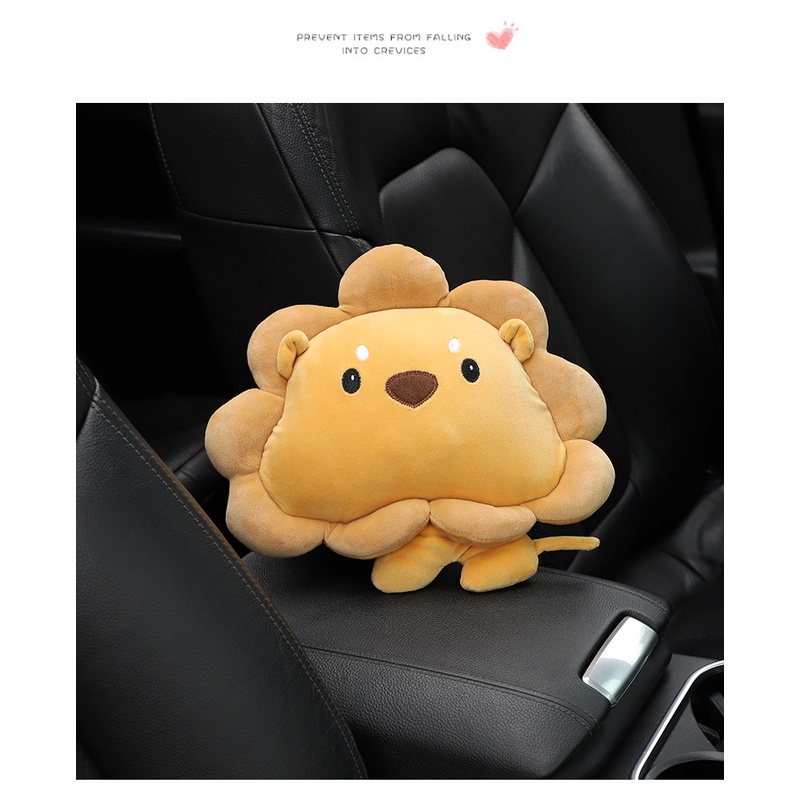 Headrest Kartun Mobil, Headrest Perlindungan Leher Singa Kreatif Dan Lucu Untuk Mobil