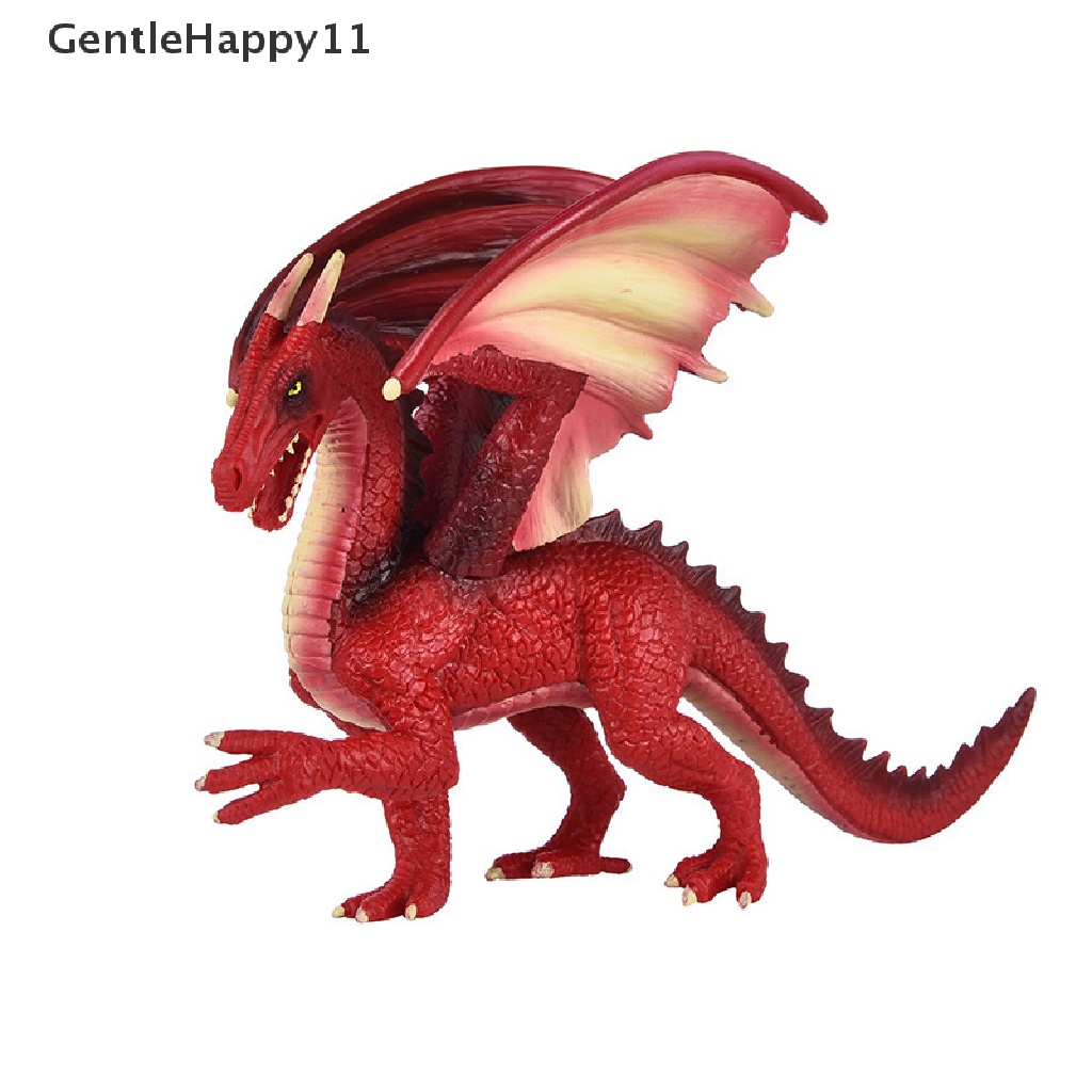 Gentlehappy 1Pc Action Figure Simulasi Magic Es Api Batu Naga Dinosaurus Pvc Solid Mainan id