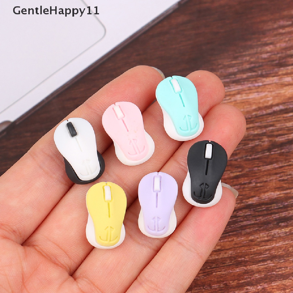 Gentlehappy 5PCS 1: 12simulasi Rumah Boneka Macaron Model Tikus Mini DIY Aksesoris Mainan Anak id