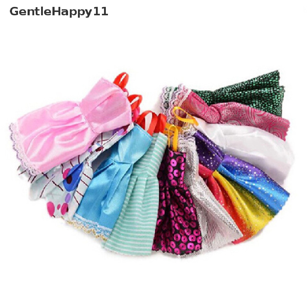 Gentlehappy 10xHandmade Dress Baju Boneka+10xShoes High Heels Untuk Boneka Kid Toy id