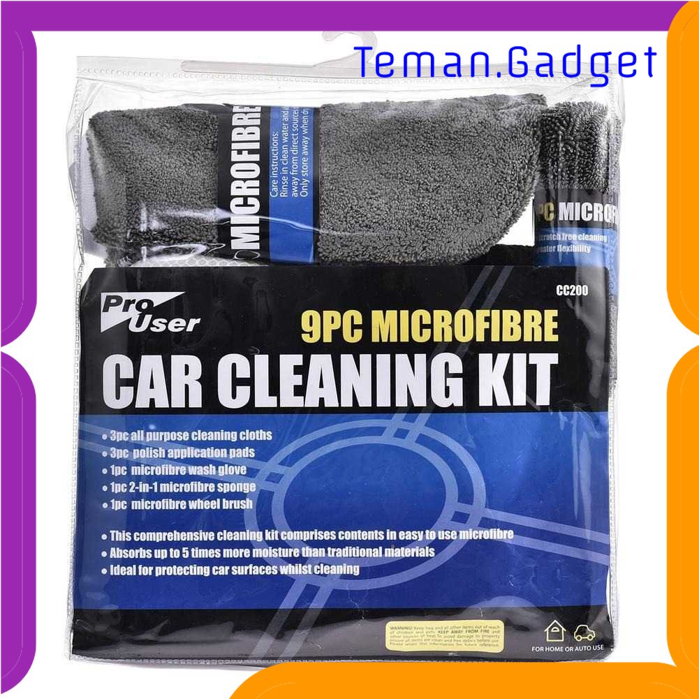 TG - OTO ProUser Car Wash Cleaning Kit Spons Cuci Mobil 9 PCS - CC200