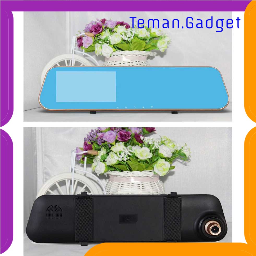 TG - OTO Kaca Spion DVR Dual Kamera Dashcam 1080P 4.3 Inch Display - YX598