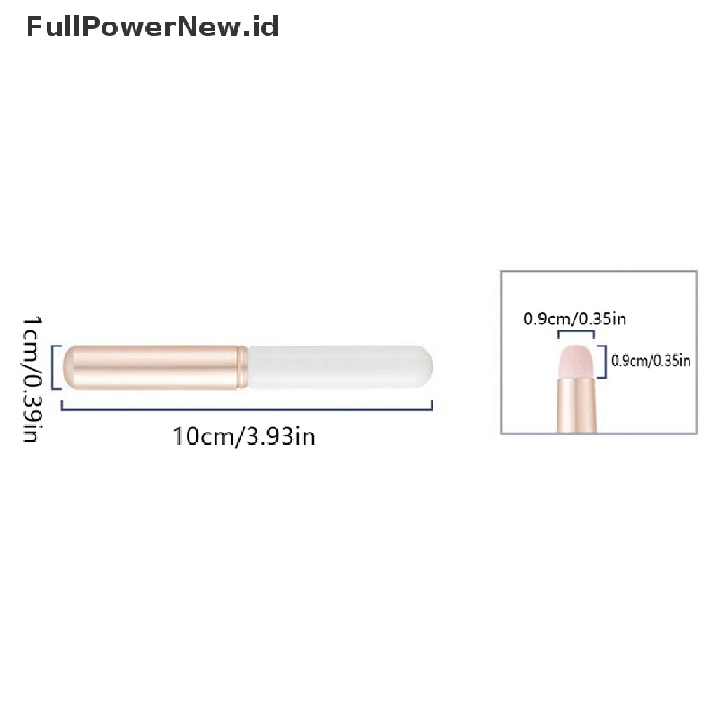 Power Mini Round Head Lip Lip Gloss Brush Kuas Aplikator Bibir Dengan Tutup ID