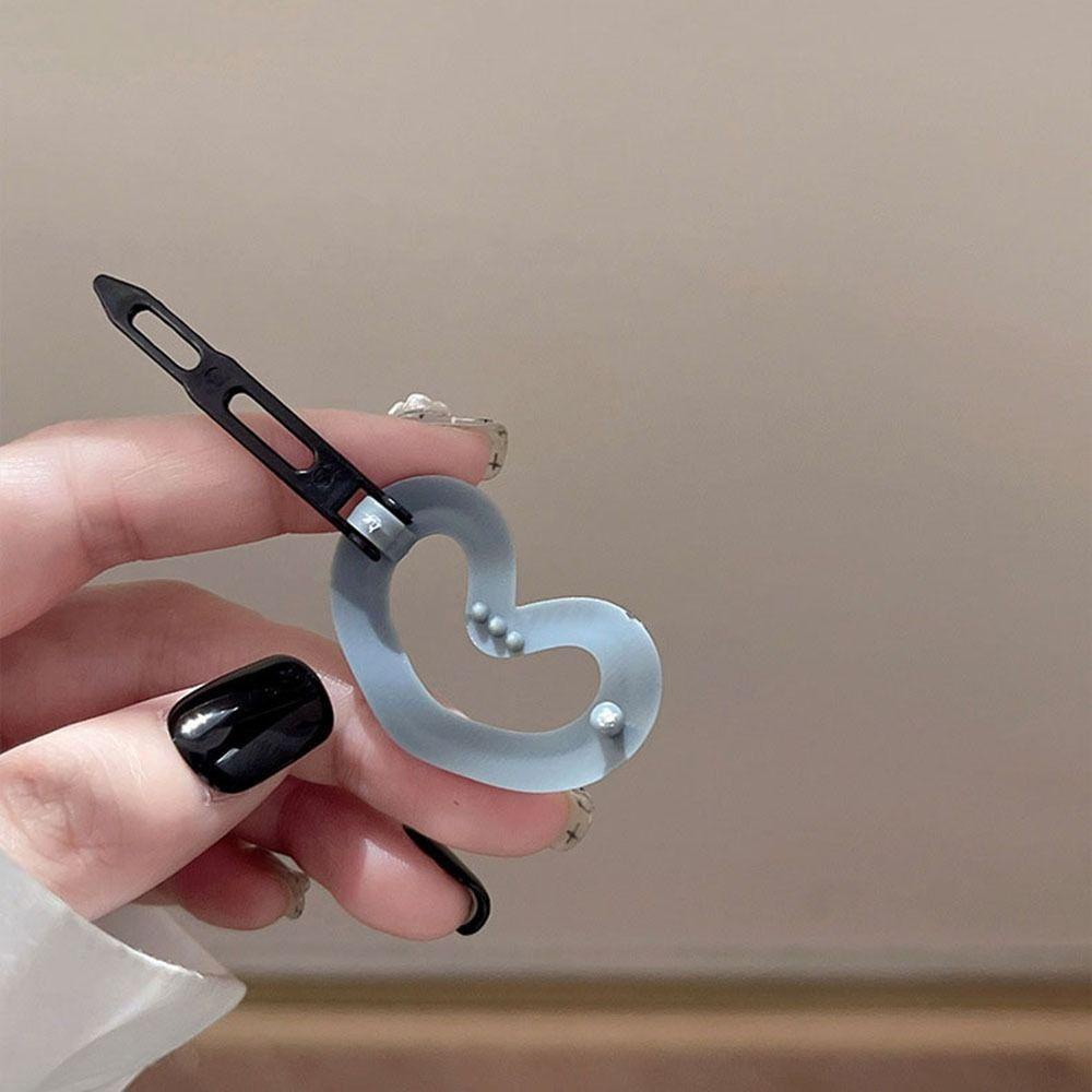 NEEDWAY Love Heart Hair Clip Lucu Manis Untuk Gadis Poni Klip Hiasan Kepala Hadiah Duckbill Clip Y2K Jepit Rambut