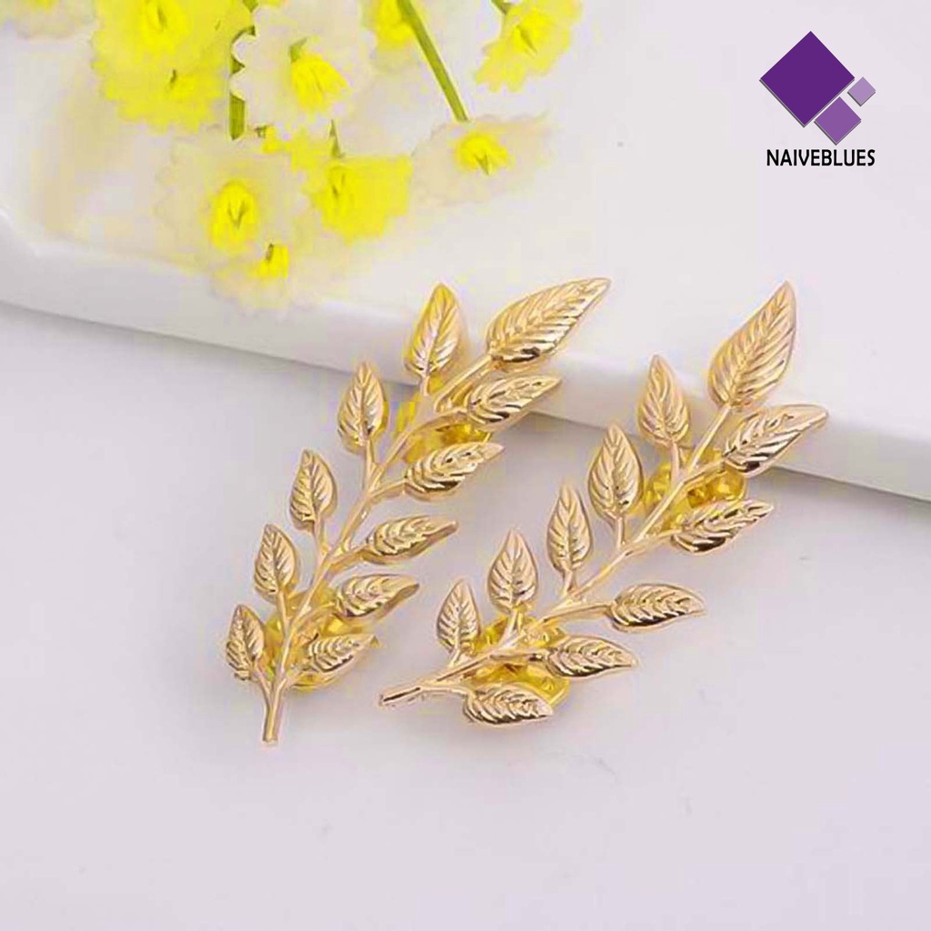 &lt; Naiveblues &gt; 1pasang Pin Lapel Bahan Ringan Kuat Permukaan Konstruksi Dress Lapel Untuk Pesta Malam