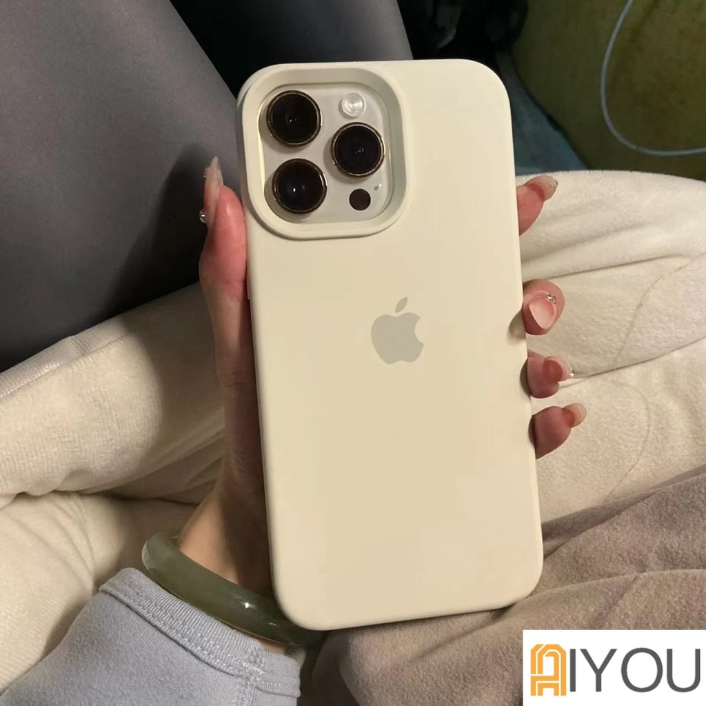 IPHONE Morandi Warna Casing Silikon Cair Iphone 14 Pro Max Plus Soft Case Untuk Iphone11 12 Pro Max13 14 Pro Max Full Cover Shockproof Soft Case