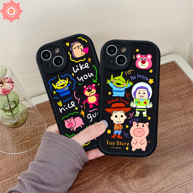 Casing Toy Story Alien Lucu Vivo Y36 Y16 Y20 Y22 Y02 Y21 Y15s Y11 Y12 Y35 Y15 V25E Y91 Y30 Y17 Y33s Y21s Y91C V25 Y15A Y20s V23 Y31 Y51 Y21A Y20i Y22s Y12i Strawberry Bear Case