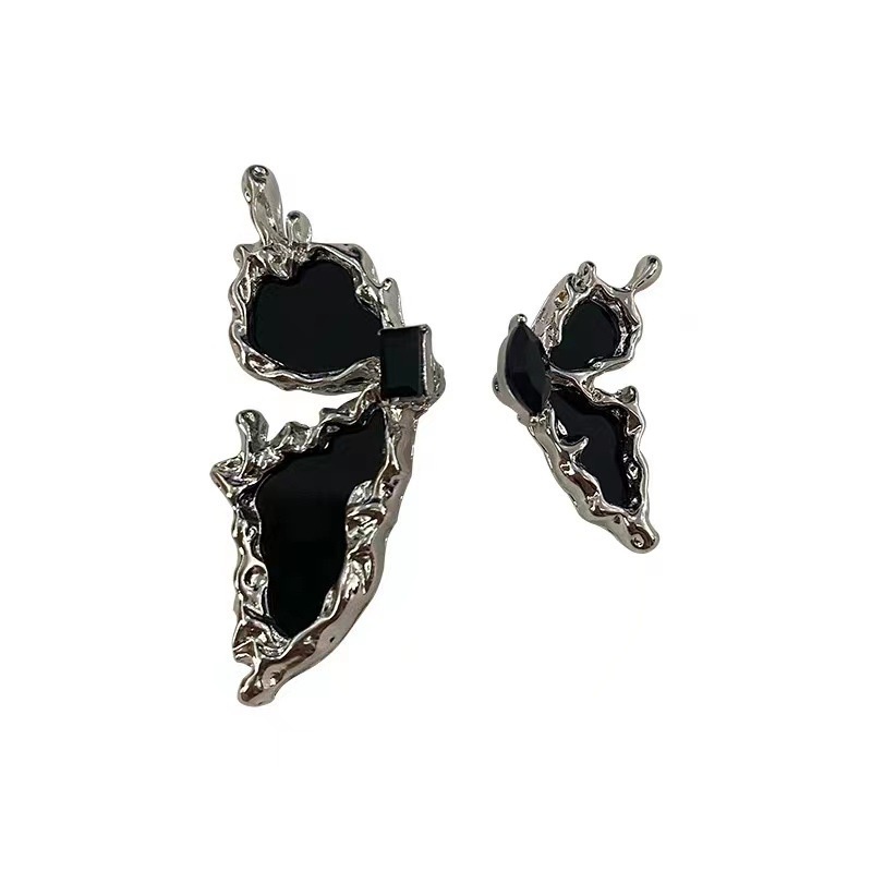 Anting Kupu-Kupu Hitam Anting Anting Angin Manis Keren Anting Pribadi Naik Anting