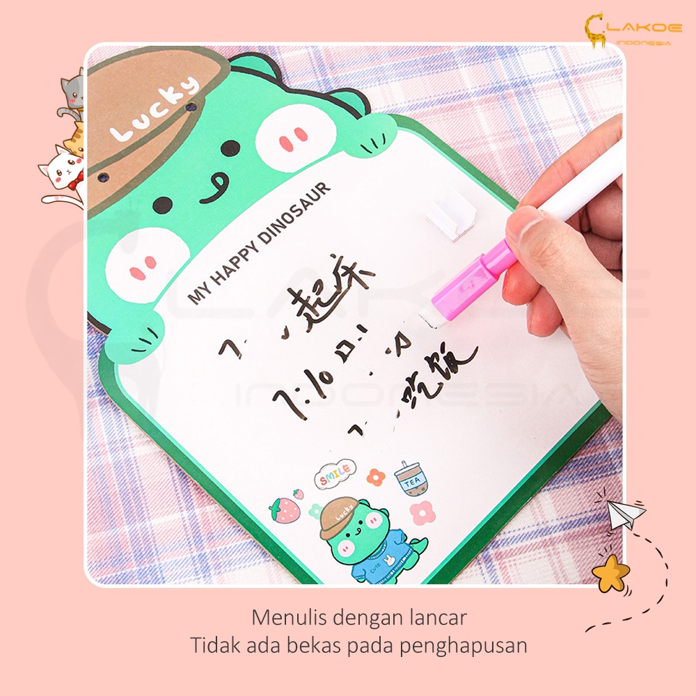 Lakoe Papan Tulis Mini Mainan Edukasi untuk Anak/Whiteboard Kartun lucu mengirim Erasable Marker